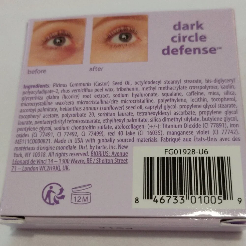 tarte Dark Circle Defense CC Undereye Corrector Shade Light-Medium Peach-NWT - Picture 5 of 5